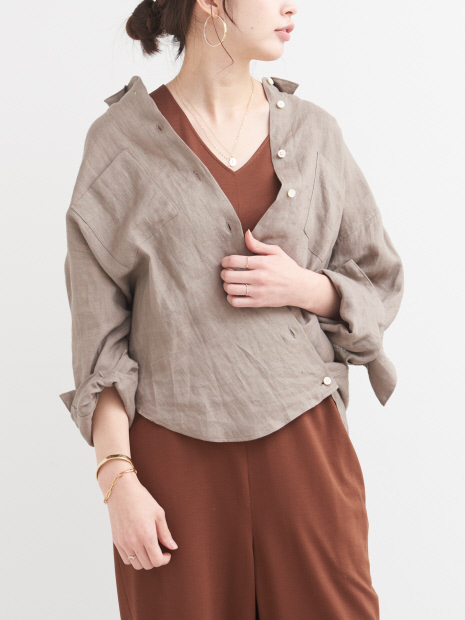 【COCUCA】2WAYカシュクールシャツ