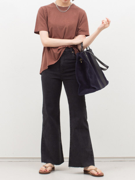 【ROLLA'S】EastcoastCrop フレアブラックデニム