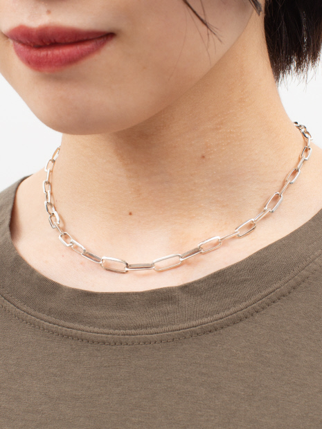 【LIZZIE MANDLER】シルバーオセログラジュエイテッドナイフエッジチョーカー
