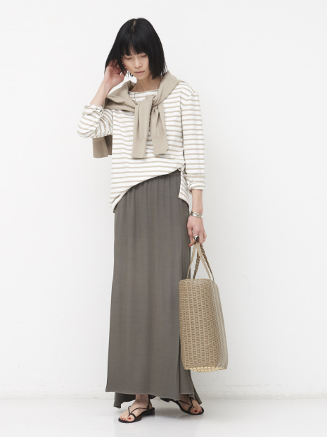 【stylist 村山佳世子×THE STORE by C'】ジャージーボーダートップ