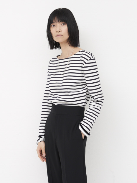 【stylist 村山佳世子×THE STORE by C'】ジャージーボーダートップ