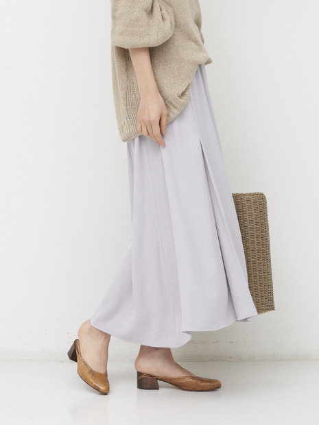 【COCUCA】バックサテンマキシスカート