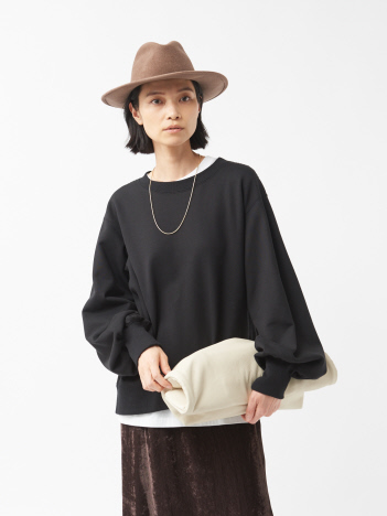 【COCUCA】パフスリーブスウェット