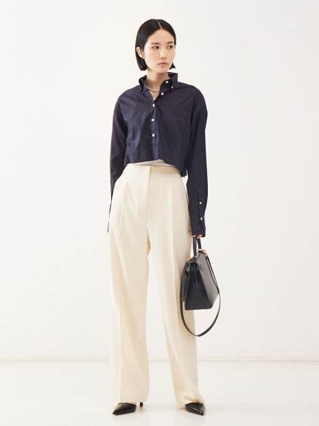 【COCUCA】クロップドシャツ
