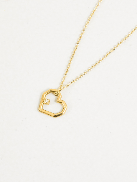 【ALIITA】MINI CORAZON DIAMOND NECKLACE／ダイヤモンドハートネックレス