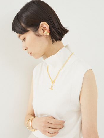 【TILLY SVEAAS】Short Gold Lariat Necklace／ラリアットネックレス