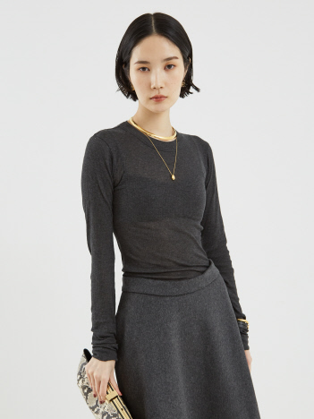 THE STORE by C' - 【NINETY PERCENT】ANIS SOFT RIB LONG SLEEVE TOP／リブロングスリーブトップス