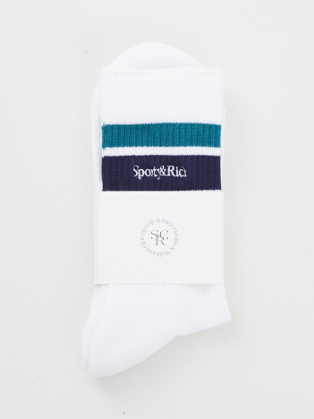 THE STORE by C' - 【Sporty&Rich】Serif Logo Striped Socks／ロゴ刺繍ストライプソックス