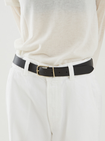 【LEFIJE】M4623A  Leather Belt／ブラックレザーベルト