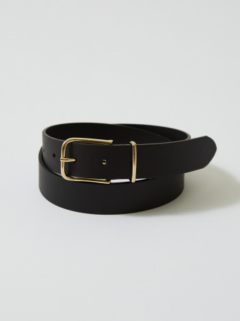 【LEFIJE】M4623A  Leather Belt／ブラックレザーベルト