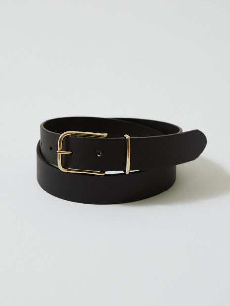 【LEFIJE】M4623A  Leather Belt／ブラックレザーベルト