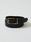 【LEFIJE】M4623A  Leather Belt／ブラックレザーベルト