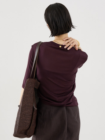 【COCUCA】ウォッシャブルシルクTee