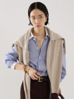 【Sporty&Rich】SRC Oversized Shirt／クレリックシャツ