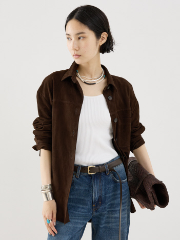 THE STORE by C' - 【METHODE】NINA in SUEDE／スエードシャツ【予約】