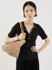 THE STORE by C' - 【ANINE BING】ALESSIA TEE/釦付きTシャツ