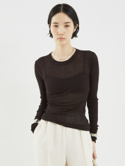 【NINETY PERCENT】ANIS SOFT RIB LONG SLEEVE TOP／リブロングスリーブトップス