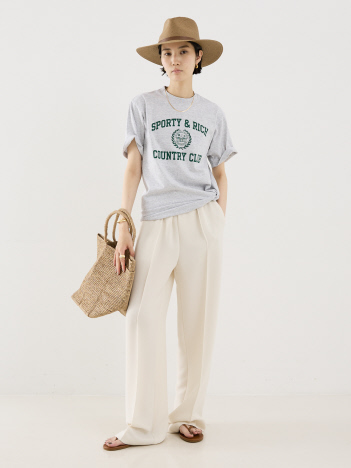【Sporty&Rich】Varsity Crest T-Shirt／ロゴTシャツ