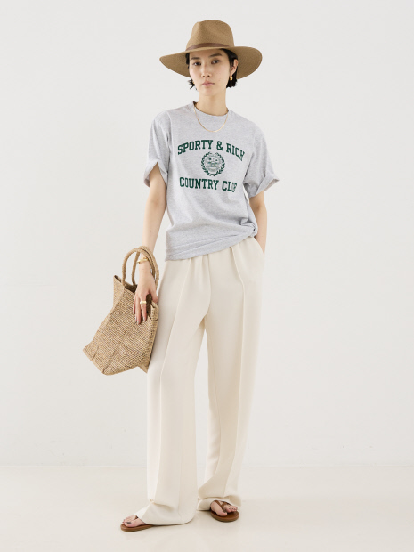 【Sporty&Rich】Varsity Crest T-Shirt/ロゴTシャツ