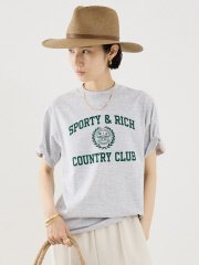 THE STORE by C' - 【Sporty&Rich】Varsity Crest T-Shirt/ロゴTシャツ