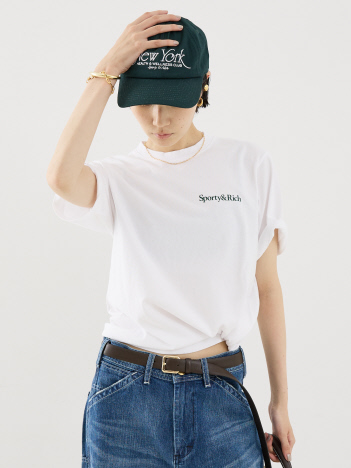 【Sporty&Rich】Drink More Water!T-Shirt／ロゴTシャツ