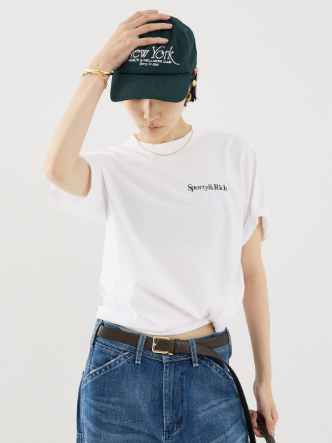 【Sporty&Rich】Drink More Water!T-Shirt/ロゴTシャツ