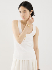THE STORE by C' - 【ANINE BING】ALESSIA TANK／釦付きタンクトップ
