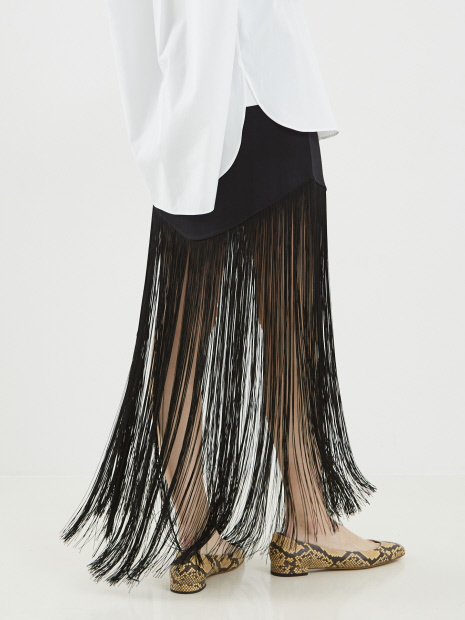 【TEURN STUDIO】Mini Fringe Skirt／フリンジスカート