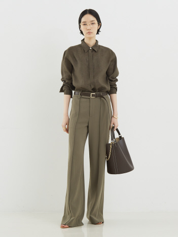 【Proenza Schouler】Weyes Pant in Matte Viscose Crepe／ハイライズパンツ