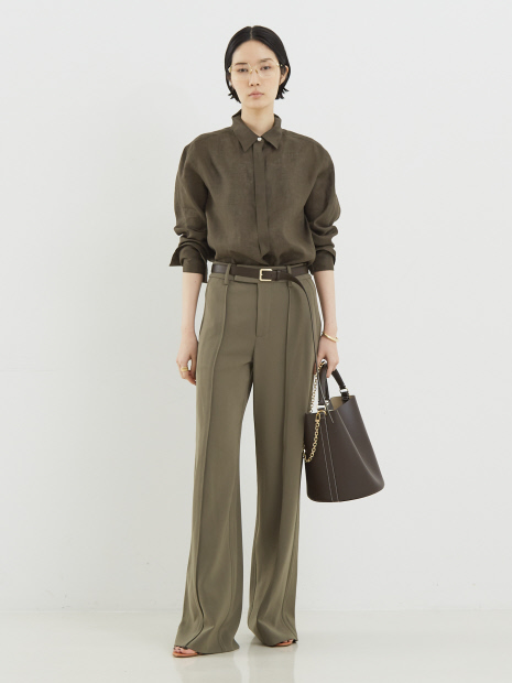 【Proenza Schouler】Weyes Pant in Matte Viscose Crepe／ハイライズパンツ