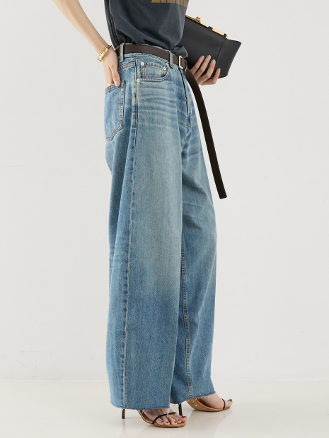 【HAIKURE】BETHANY ASIAN FIT/ワイドデニムパンツ