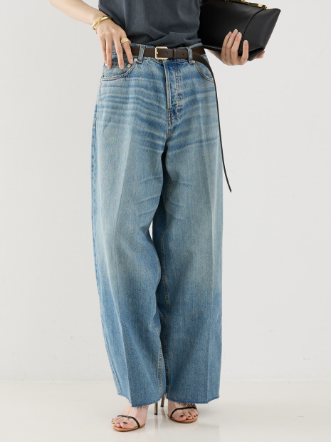 【HAIKURE】BETHANY ASIAN FIT/ワイドデニムパンツ