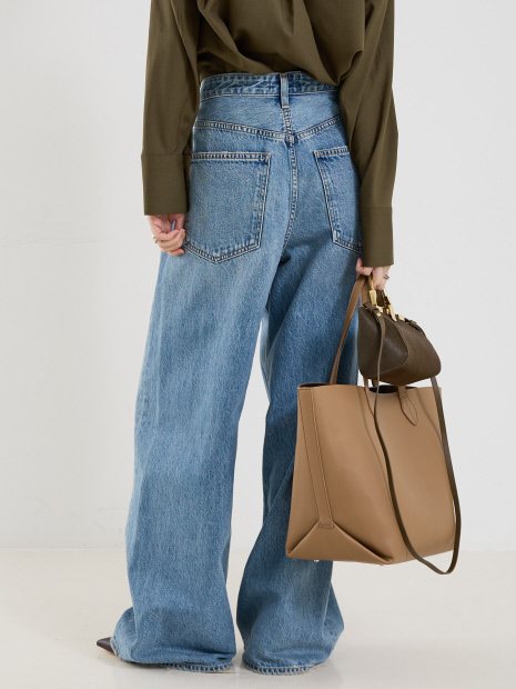 【AGOLDE】VANA FOLD JEAN PETITE 28"/フォールドデニムパンツ【予約】