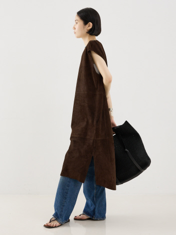 【METHODE】HABITO in SUEDE／スエードワンピース【予約】