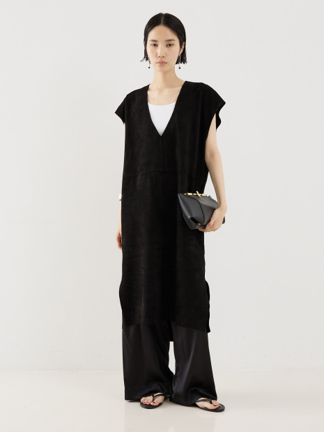 【METHODE】HABITO in SUEDE/スエードワンピース【予約】
