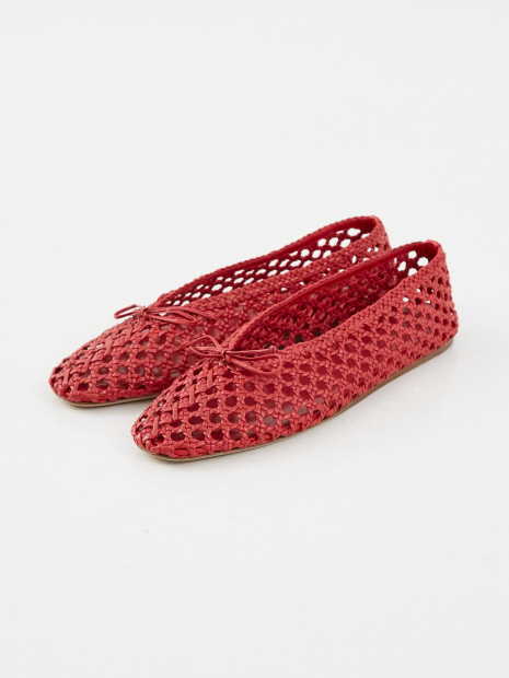 【Le Monde Beryl】REGENCY SLIPPER WOVEN LEATHER ／レザー編みフラットシューズ【予約】