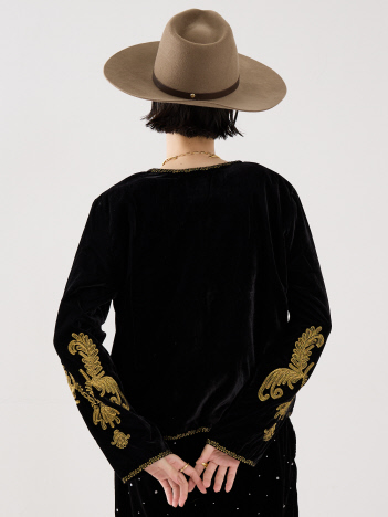 【COUTURE D'ADAM】 Velvet Embroidery Jacket／ベルベット刺繍ジャケット