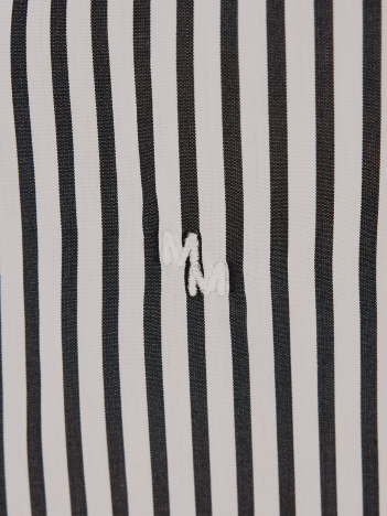 MARIA McMANUS】Oversized Shirt in Black×White Stripe／オーバー
