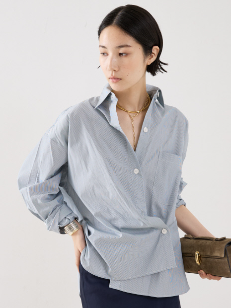 【TWP】NEW EARL SHIRT／ストライプシャツ