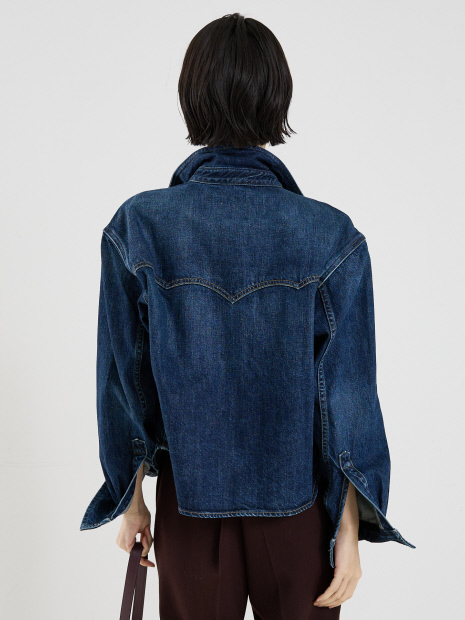 【TWP】Cropped OG Shirt in Denim/デニムシャツジャケット【予約】