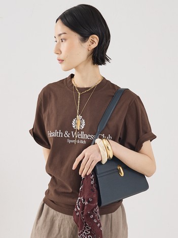 【Sporty&Rich】H&W Crest T-Shirt／ロゴTシャツ