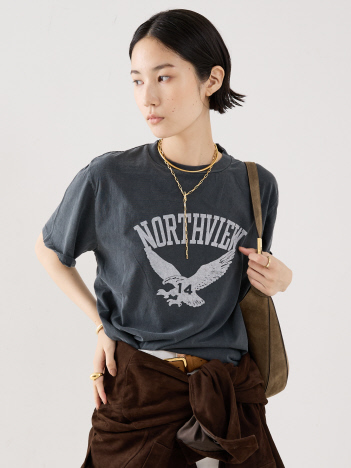 【REMI RELIEF】NORTHVIEWプリントNew fit-Tシャツ