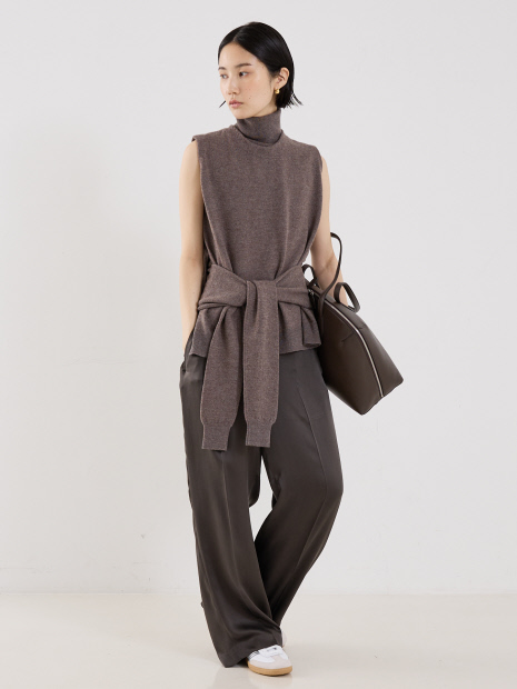 【ROHE】double-layered knit top／3WAYニットプルオーバー