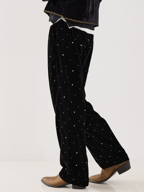 【COUTURE D'ADAM】Glitter Velvet Easy Pants/グリッターベルベットイージーパンツ