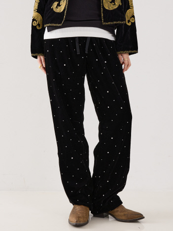 【COUTURE D'ADAM】Glitter Velvet Easy Pants／グリッターベルベットイージーパンツ