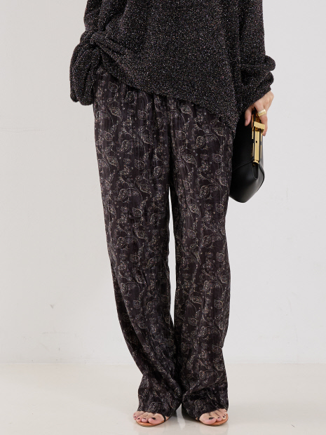 【COUTURE D'ADAM】Paisley Velvet Dress Easy Pants／ペイズリー柄イージーパンツ