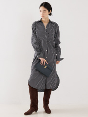 ザ・ストア バイ シー
【TOTEME】STRIPED KIMONO-SLEEVE SHIRTDRESS／ストライプシャツドレス