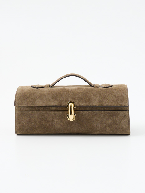 【SAVETTE】SLIM SYMMETRY POCHETTE／レザーハンドバッグ