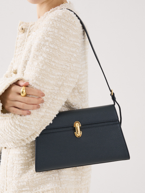 【SAVETTE】SYMMETRY SHOULDER BAG／レザーショルダーバッグ