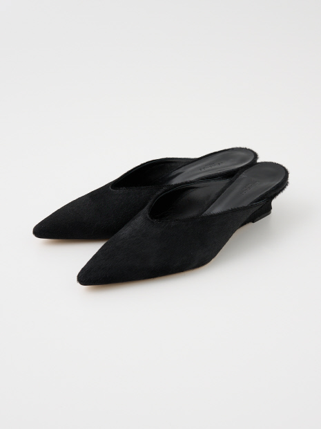 【Le Monde Beryl】VICTORIA MICRO WEDGE MULE/ハラコミュール【予約】
